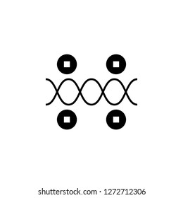DNA icon, DNA icon vector, in trendy flat style isolated on white background. DNA icon image, DNA icon illustration