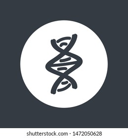 DNA icon, DNA icon vector, in trendy flat style isolated on white background. DNA icon image, DNA icon illustration