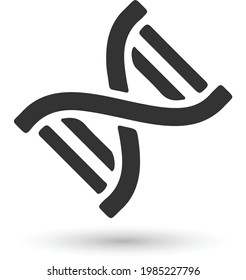 DNA icon, DNA icon vector, in trendy flat style isolated on white background.