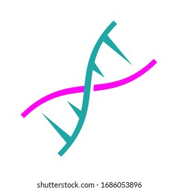 DNA icon vector in trendy style isolated
