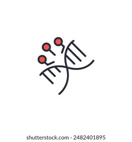 Dna icon. vector.Editable stroke.linear style sign for use web design,logo.Symbol illustration.