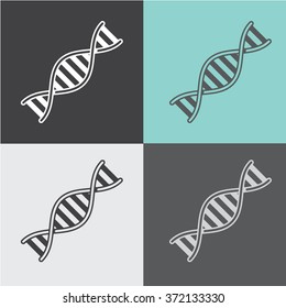 DNA icon vector.logo.medicine