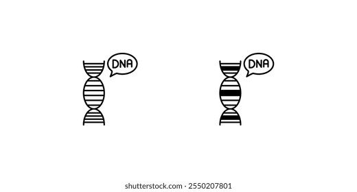 ícone do dna com fundo branco vetor stock ilustração