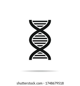 Dna icon,chromosome symbol,genetic sign.DNA vector illustration