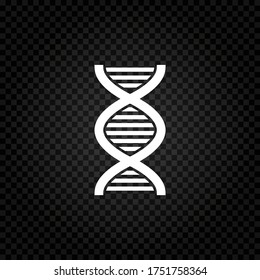 Dna icon,chromosome symbol,genetic sign.DNA vector illustration