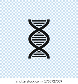 Dna icon,chromosome symbol,genetic sign.DNA vector illustration