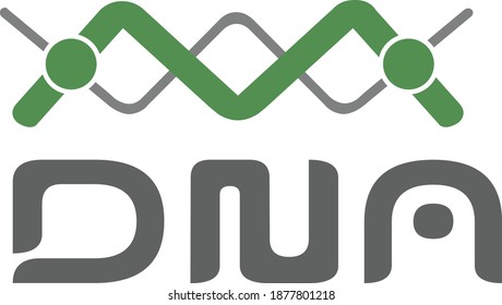 DNA iconic logo into two color