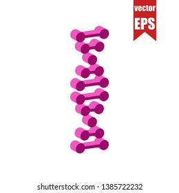 DNA icon.Isometric and 3D view.