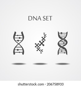 Dna icons set 
