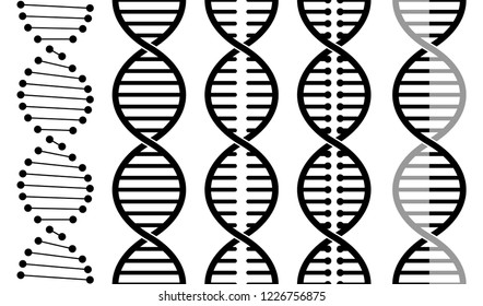 DNA Icons set vector illustration
