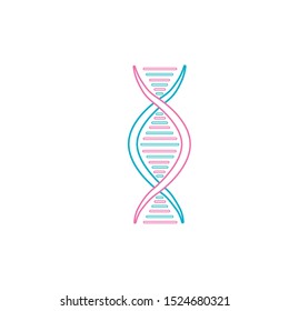 DNA Icons set vector illustration. Polygonal DNA concept. Genetic sign, elements and icons collection. Thin line concept.