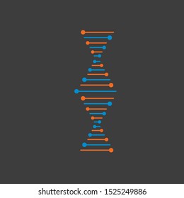 DNA Icons set vector illustration. Polygonal DNA concept. Genetic sign, elements and icons collection. Thin line concept.