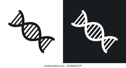 DNA icons. solid style vector