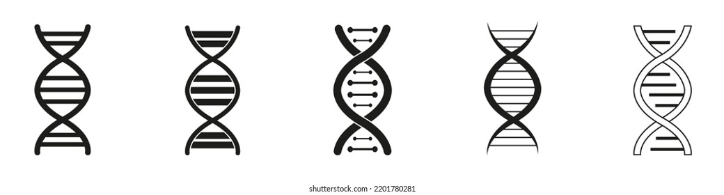 DNA icons vector. Isolated on white background. Vector illustration eps10