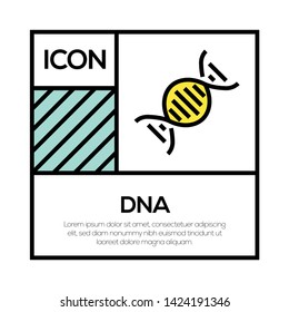 DNA AND ILLUSTRATION ICON CONCEPT