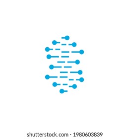 DNA illustration logo vector design