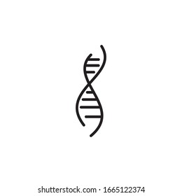 DNA illustration logo vector template