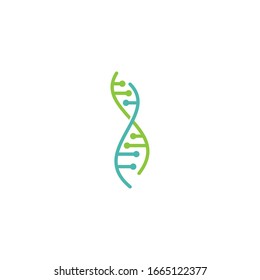 DNA illustration logo vector template