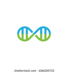 Dna Infinity Logo Icon Design