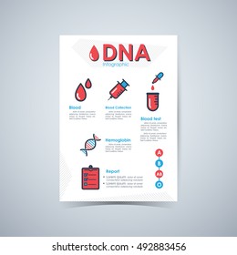 DNA Infographic Report. Vector illustration