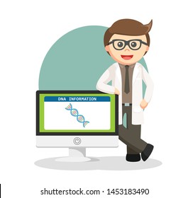 DNA Information, job info vector illustration