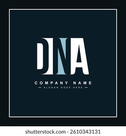 DNA Initial Letter Logo - Simple Monogram Logo