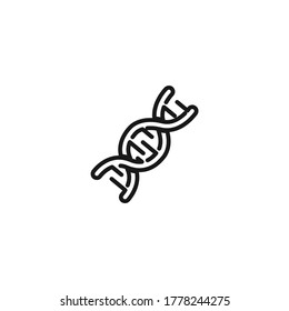 DNA isolated line icon for web and mobile