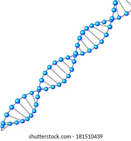 DNA isolated on white 
