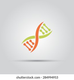 dna isolated vector colored icon
