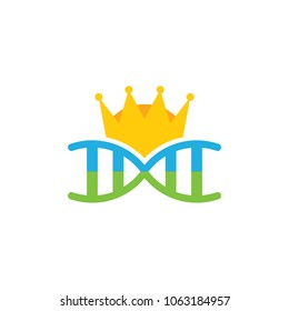 Dna King Logo Icon Design