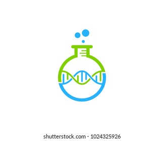Dna Lab Icon Logo Design Element