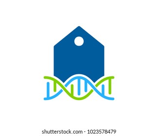 Dna Label Icon Logo Design Element