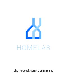Dna laboratory vector logo
