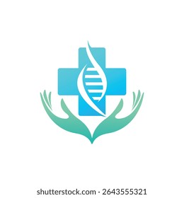 dna letters abstract logo modern style