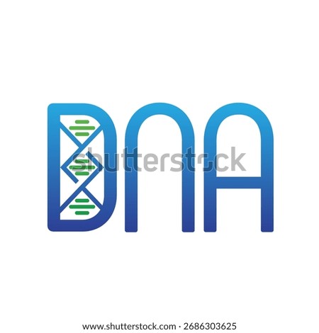 dna letters abstract logo modern style