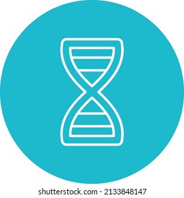 DNA line circle icon vector image. Can also be used for web apps, mobile apps and print media.