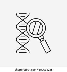 DNA line icon