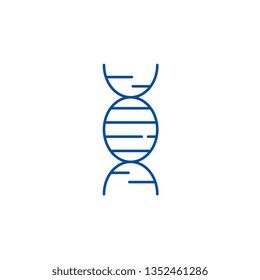 Dna line icon concept. Dna flat  vector symbol, sign, outline illustration.