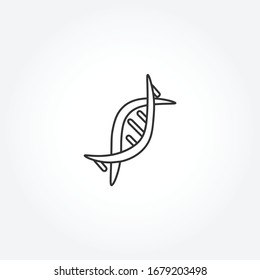 Icono de línea de ADN. elemento de diseño para ilustración