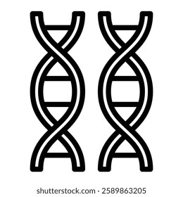 DNA Line Icon Design For Personal And Commercial Use