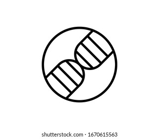 DNA line icon. High quality outline symbol for web design or mobile app. Thin line sign for design logo. Black outline pictogram on white background
