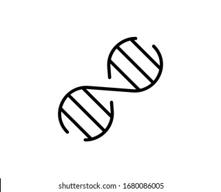 DNA line icon. High quality outline symbol for web design or mobile app. Thin line sign for design logo. Black outline pictogram on white background