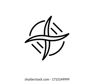 DNA line icon. High quality outline symbol for web design or mobile app. Thin line sign for design logo. Black outline pictogram on white background