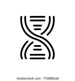 DNA line icon. High quality black outline logo for web site design and mobile apps. Vector illustration on a white background.