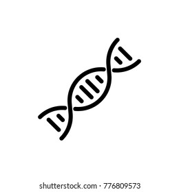 DNA line icon. High quality black outline logo for web site design and mobile apps. Vector illustration on a white background.
