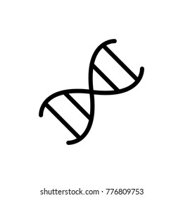 DNA line icon. High quality black outline logo for web site design and mobile apps. Vector illustration on a white background.