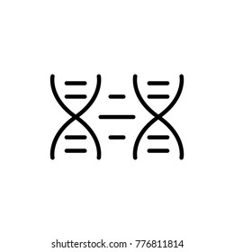 DNA line icon. High quality black outline logo for web site design and mobile apps. Vector illustration on a white background.