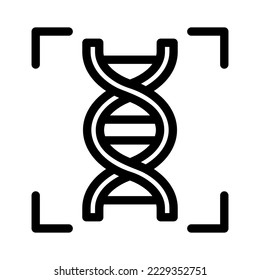 DNA line icon illustration vector graphic