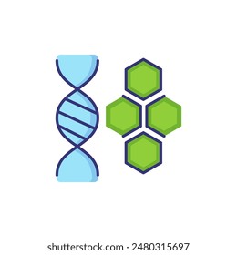 DNA line icon. Science, biology, investigation. Science concept. Vector illustration for topics like science, investigation, biology