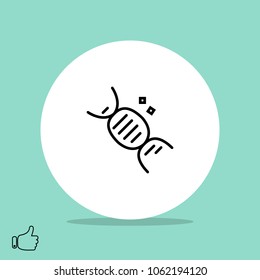 DNA line icon vector